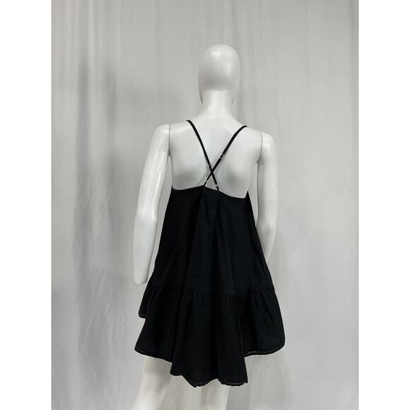 Lovers And Friends 'Loki' Black Cotton Mini Dress Size M - Picture 3 of 5